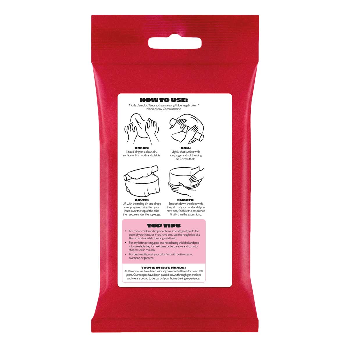 Renshaw Fondant Roze 1kg