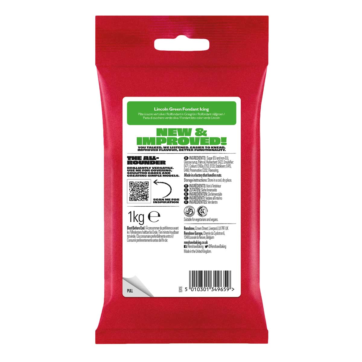 Renshaw Fondant Lincoln Groen 1kg