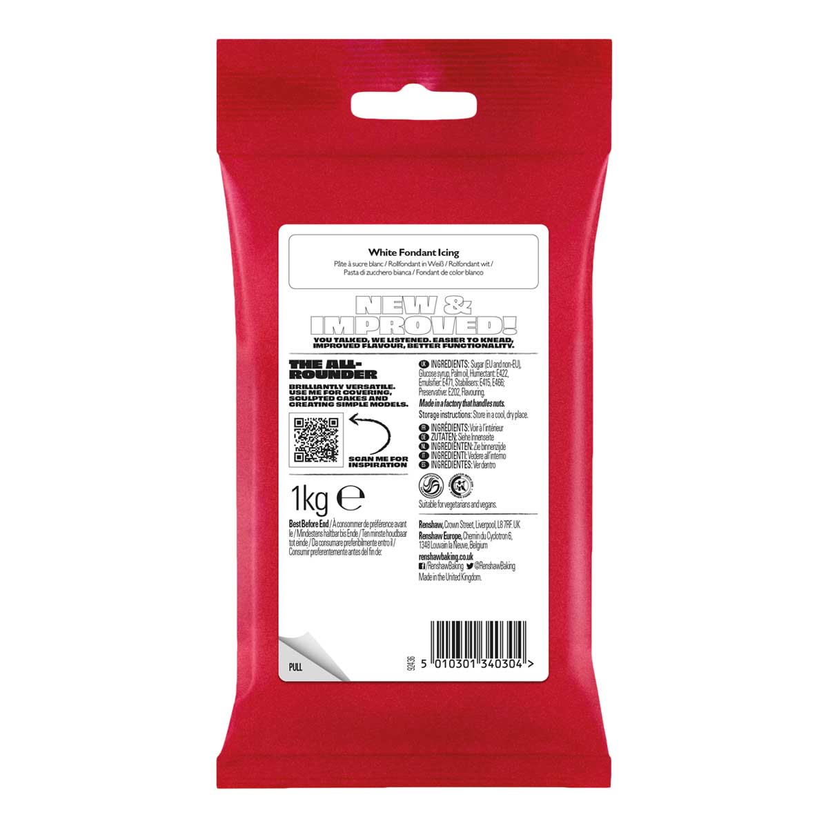 Renshaw Fondant Icing Wit 1kg