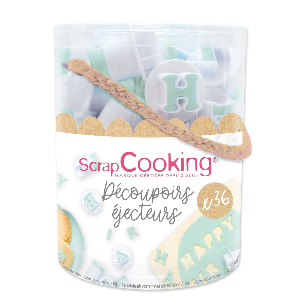 ScrapCooking Letters & Cijfers Plunger Cutter Set/36