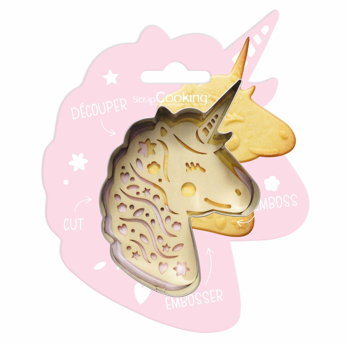 ScrapCooking Koekjesuitsteker & Embosser Unicorn