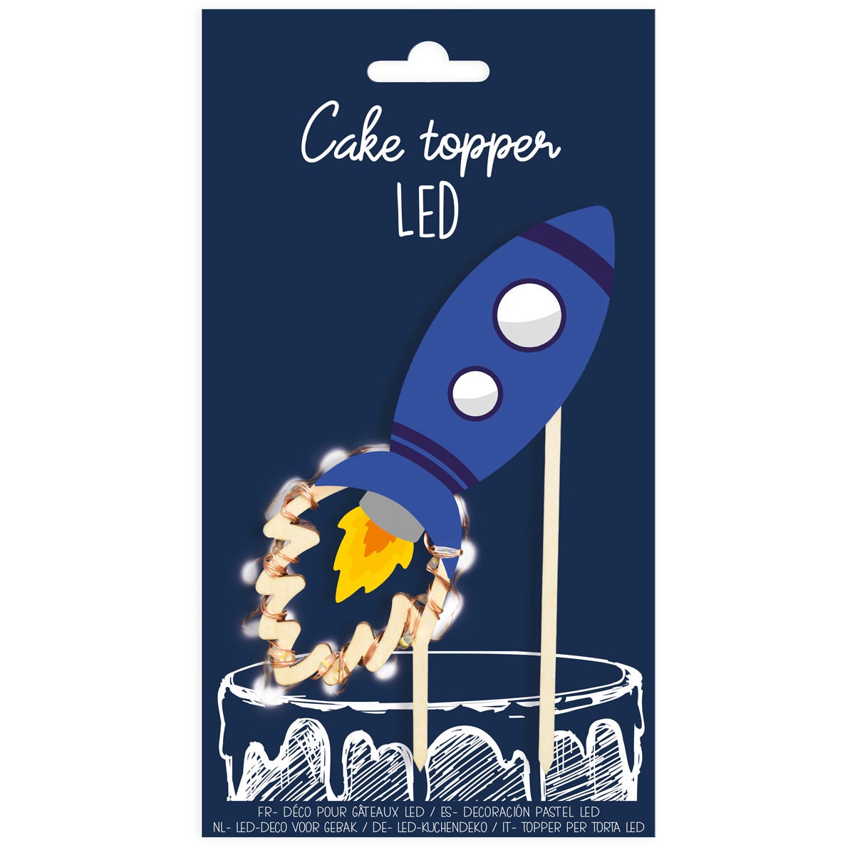 ScrapCooking Led Taarttopper Ruimte Raket