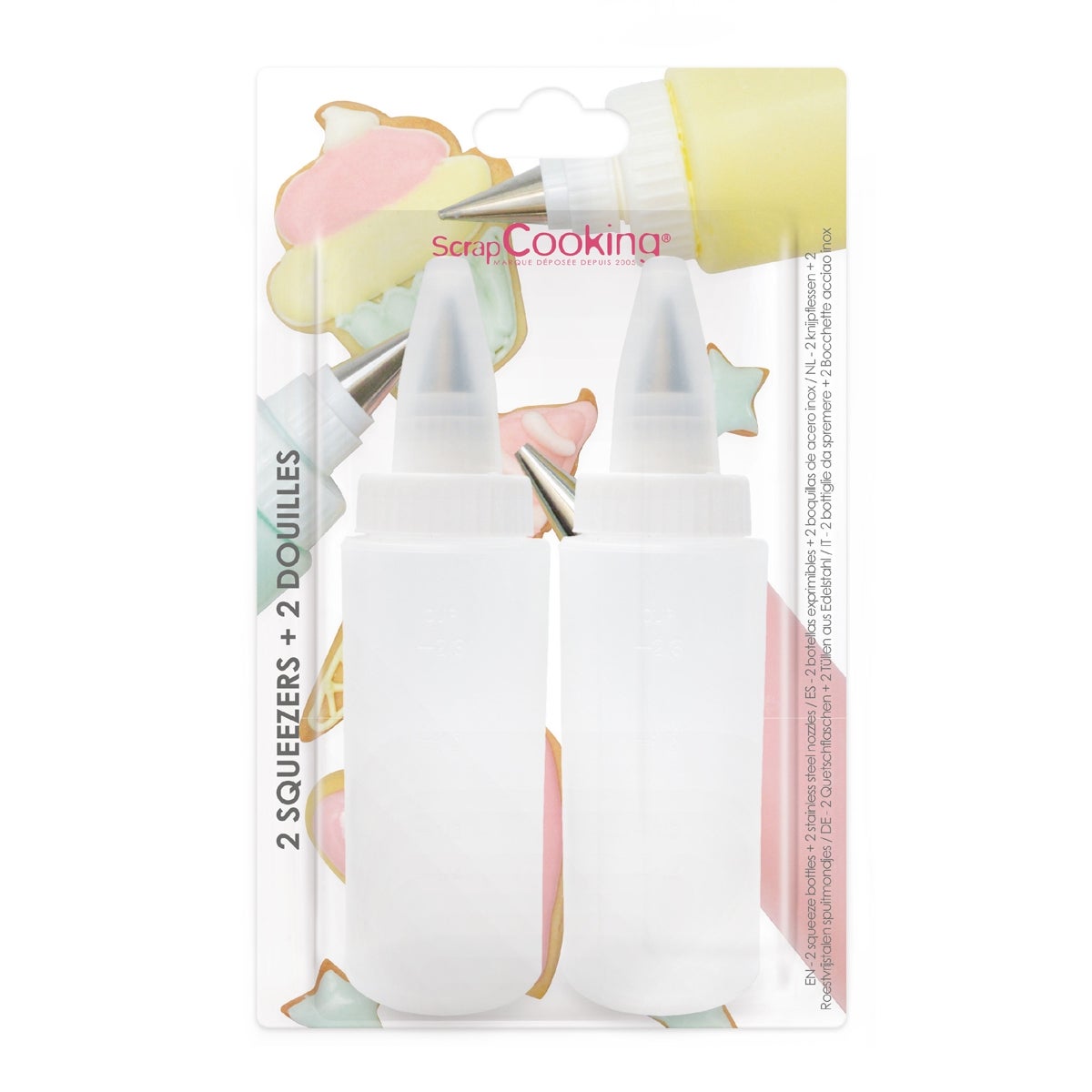 ScrapCooking Knijpflessen met Spuitmondje Set/2