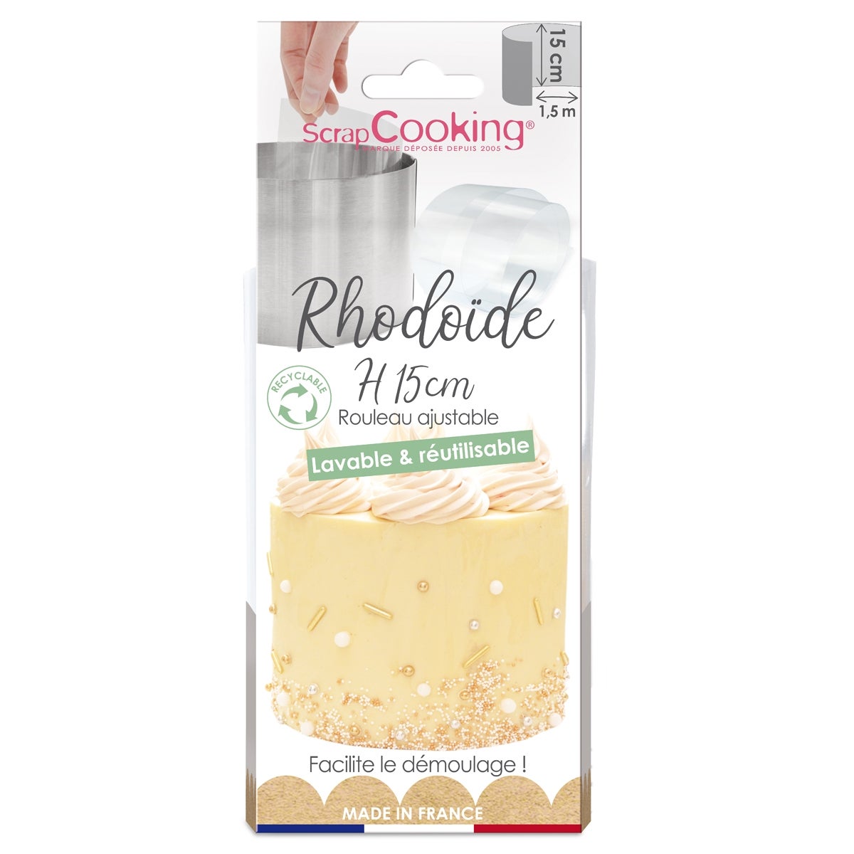 ScrapCooking Herbruikbaar Acetaatfolie 15cm x 1,5m