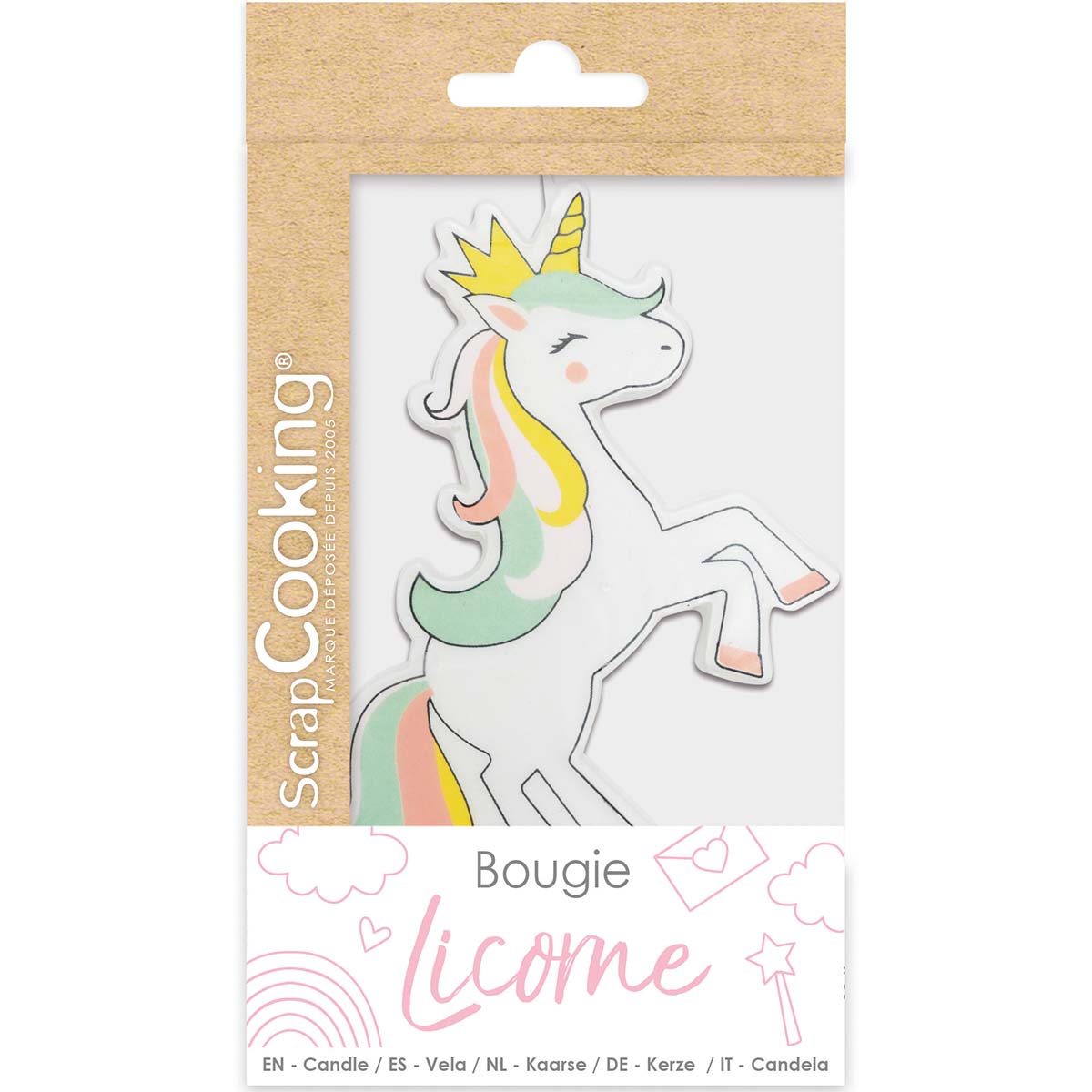 ScrapCooking XXL Kaars Unicorn