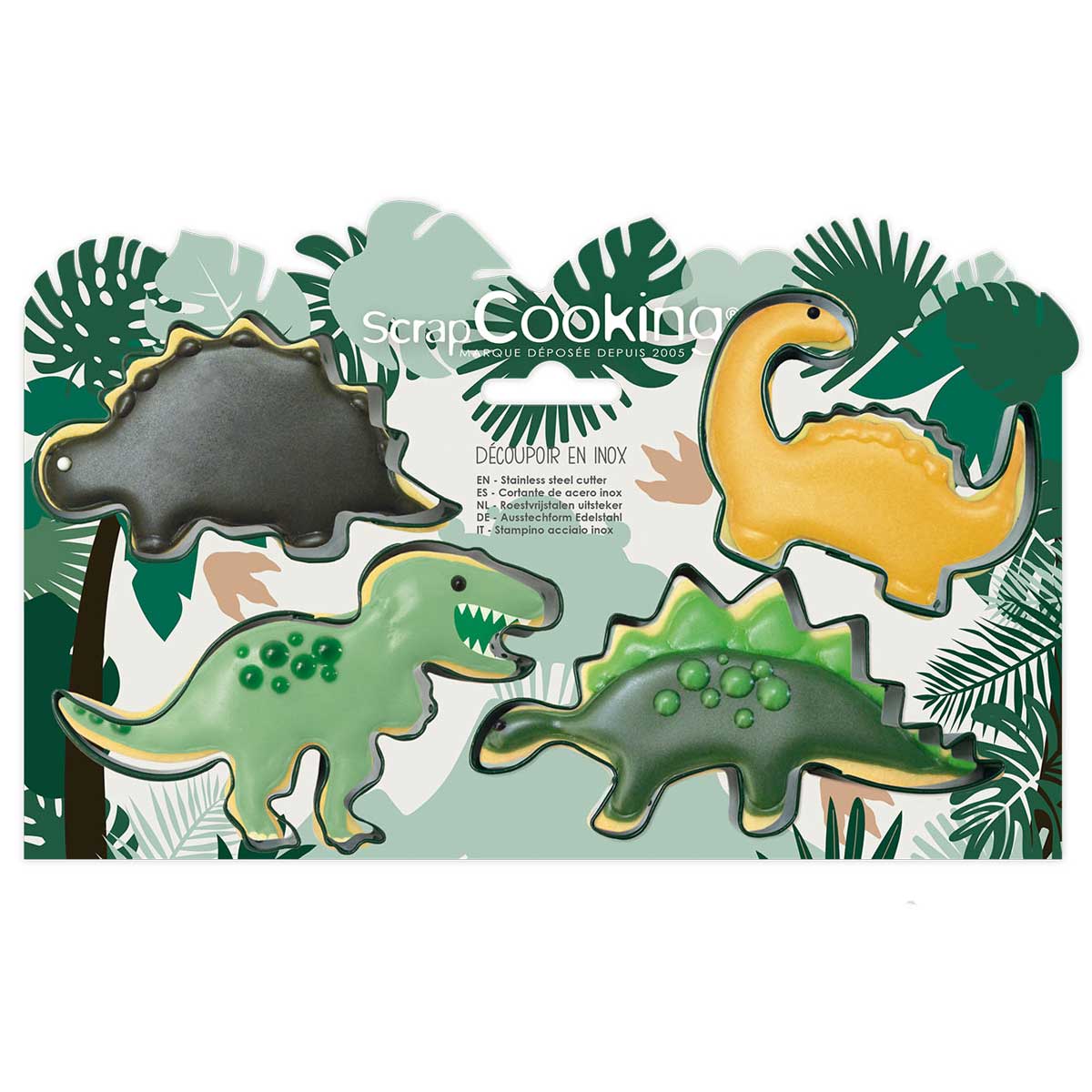 ScrapCooking Uitstekers Dino Set/4
