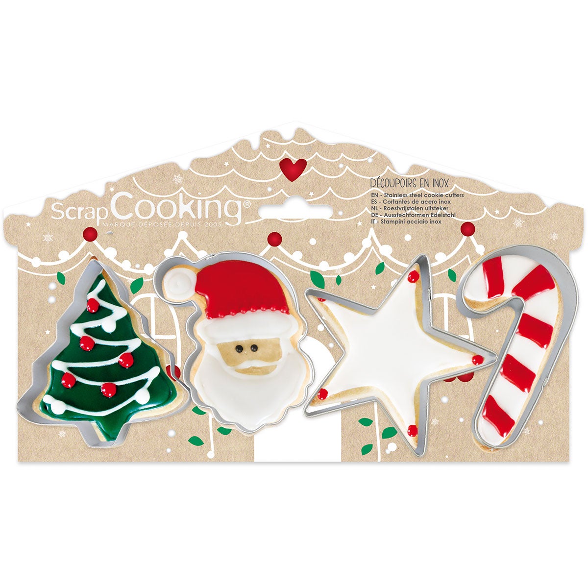 ScrapCooking kerstkoekjesvormpjes pk/4