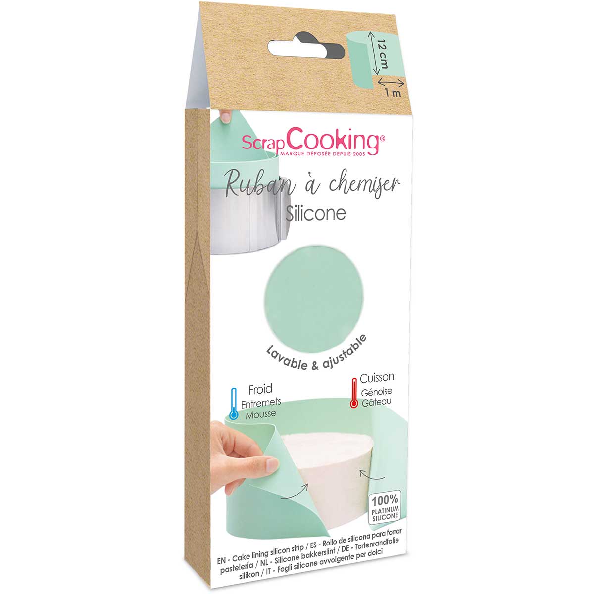 ScrapCooking Cake Lining Siliconen Strip 12 cm x 100 cm