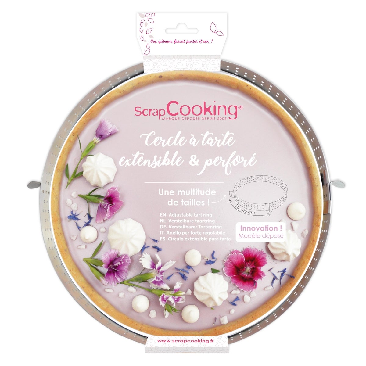 Scrapcooking Verstelbare Bakring S/S Ø16-30cm