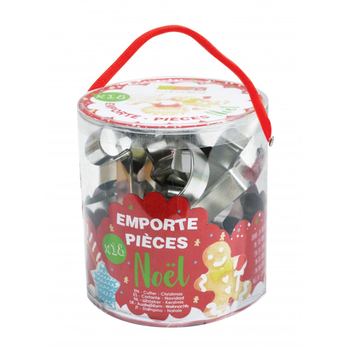 Scrapcooking Koekjesuitstekers Kerst in emmer Set/18