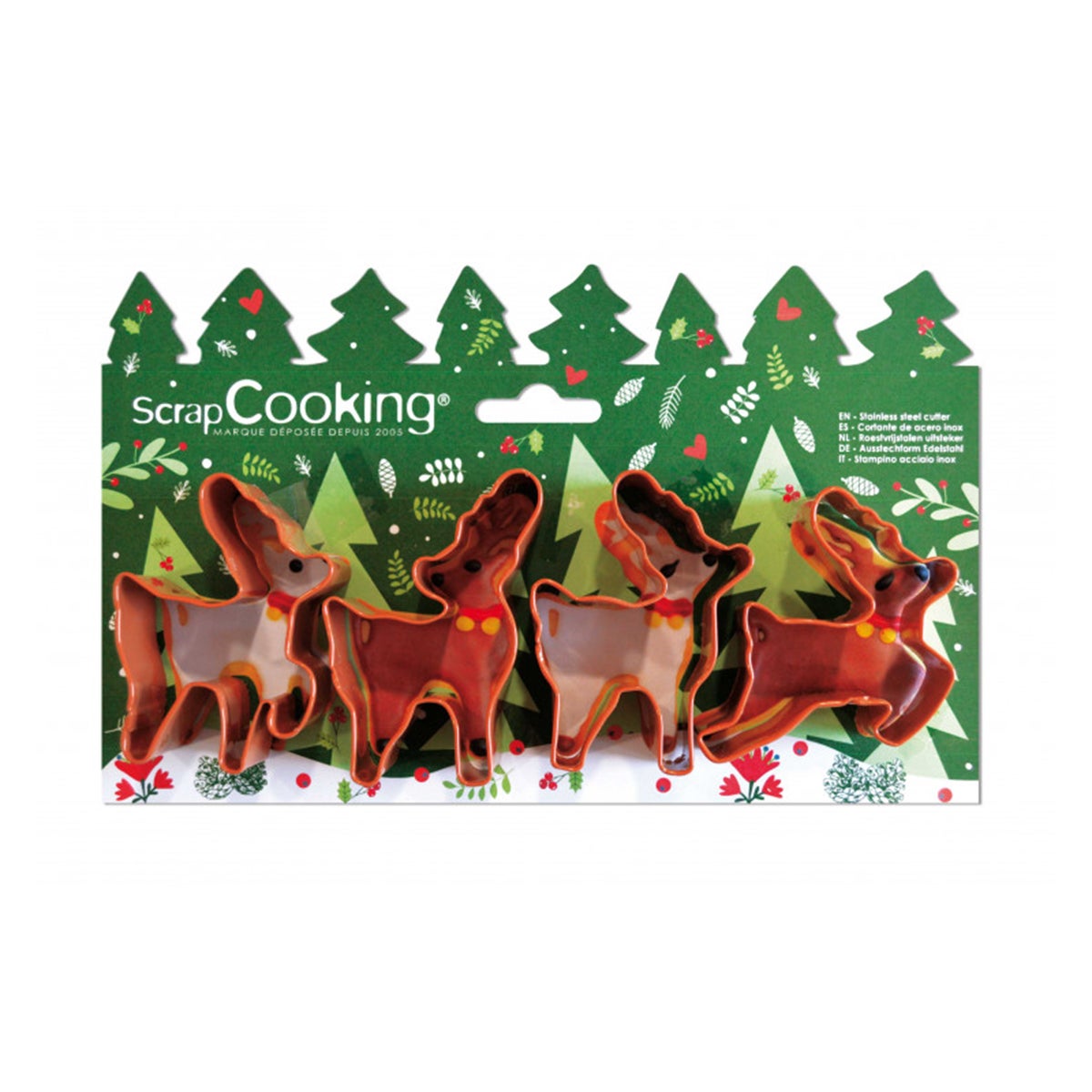 Scrapcooking Koekjesuitstekers Hertjes Set/4