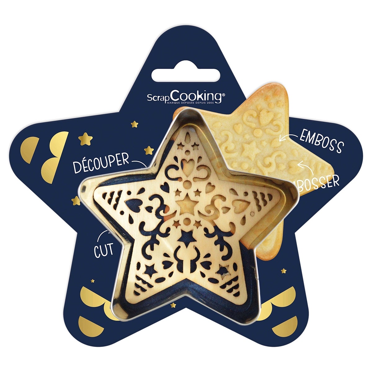 Scrapcooking Koekjesuitsteker & Embosser Ster