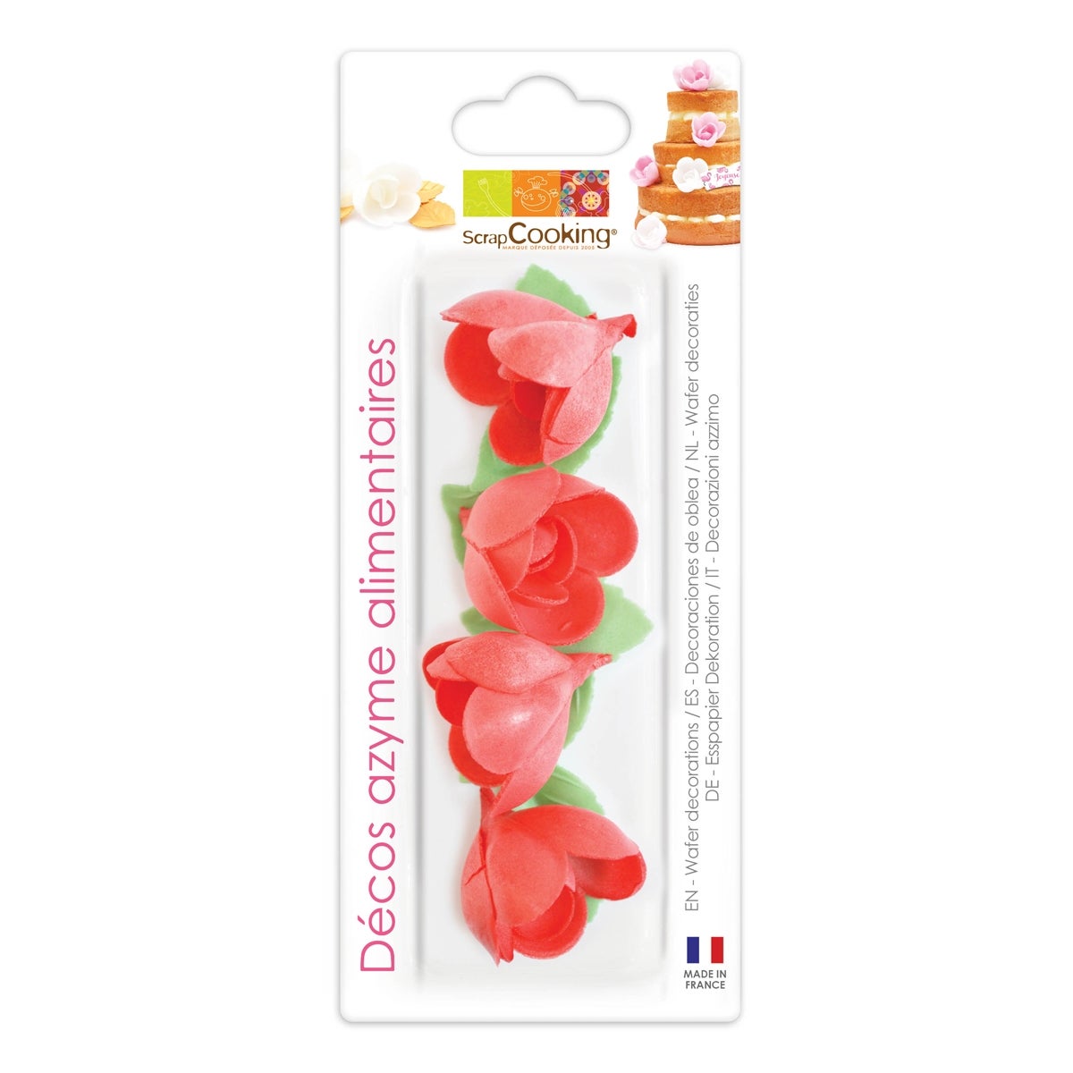 Scrapcooking Rode Roos & Blad Decoratie Set/10