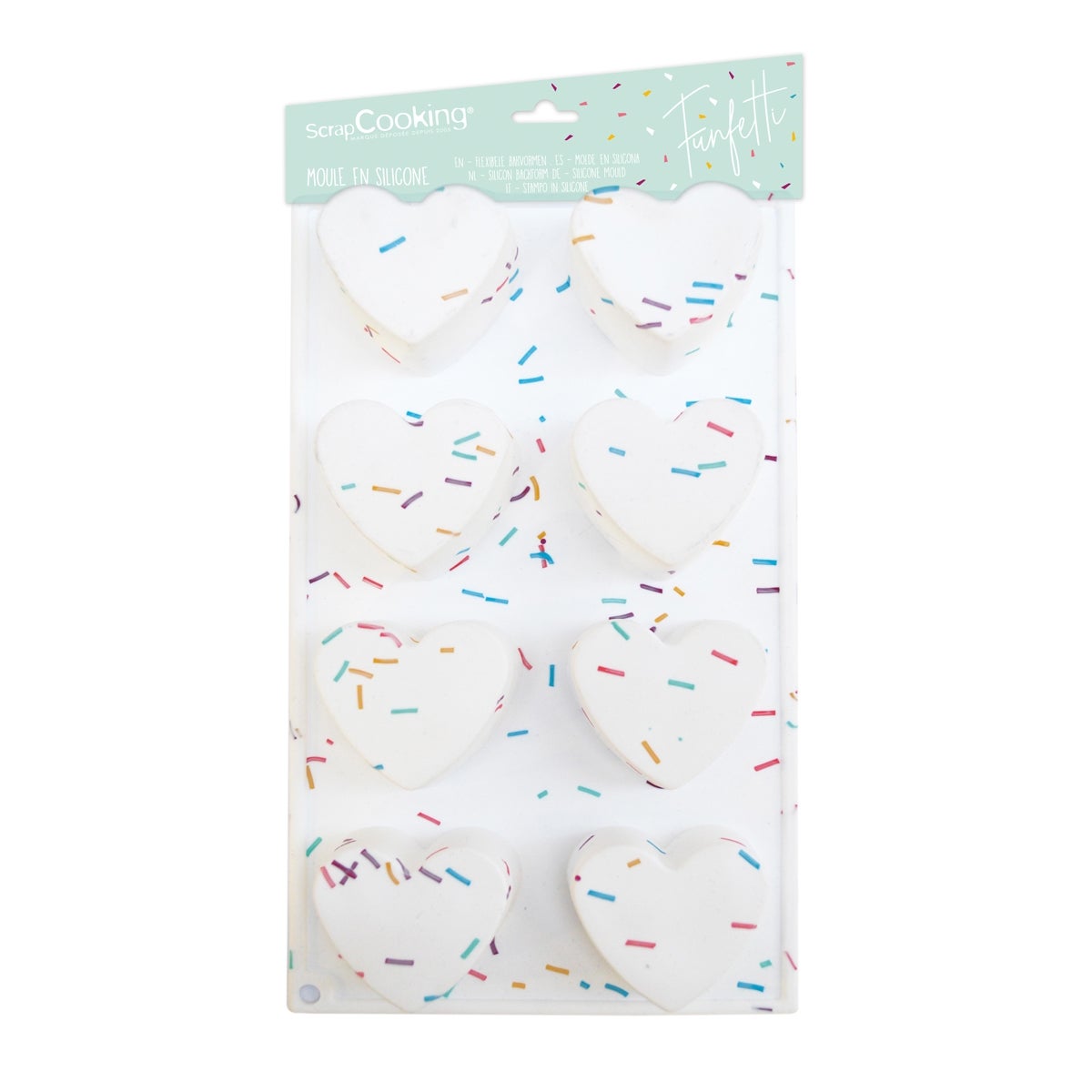 Scrapcooking Siliconen Mal FunFetti Hart