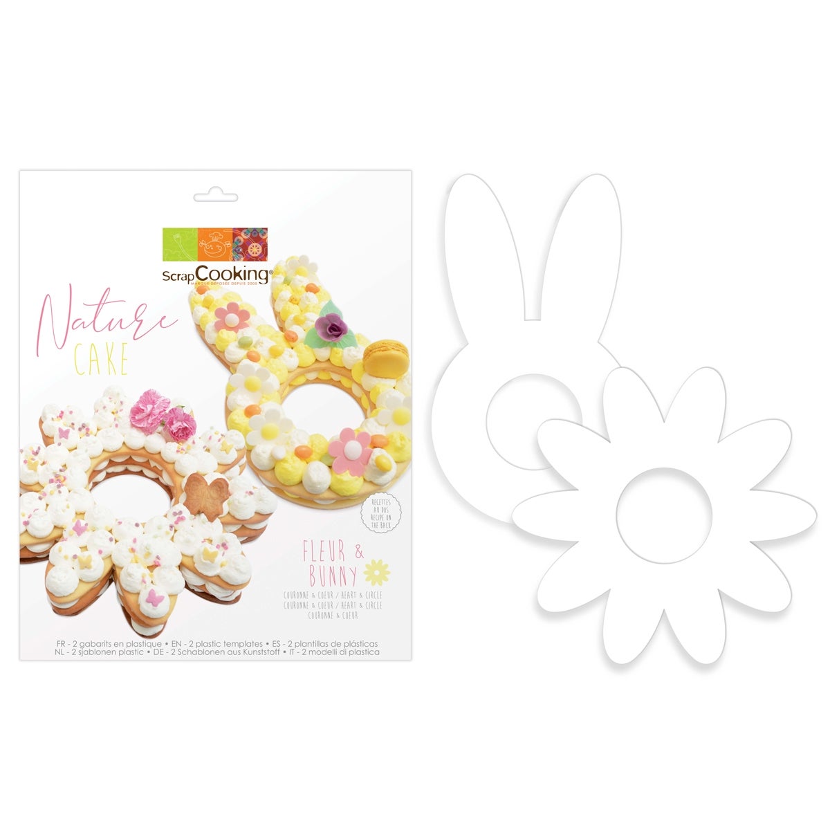 Scrapcooking Cookie Cake Template Bloem & Konijn Set/2