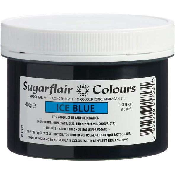 Sugarflair Eetbare Kleurstof Pasta Ijsblauw 400g