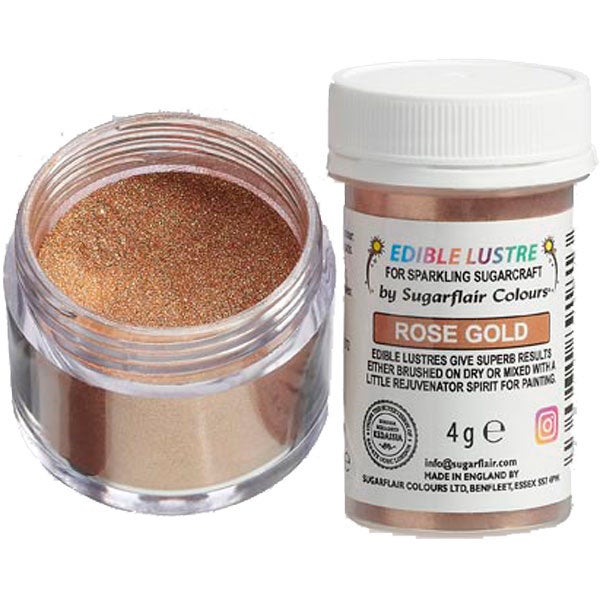 Sugarflair Eetbare Glanspoeder Rose Goud 4g