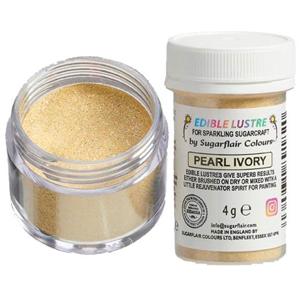 Sugarflair Eetbare Glanspoeder Pearl Ivory 4g
