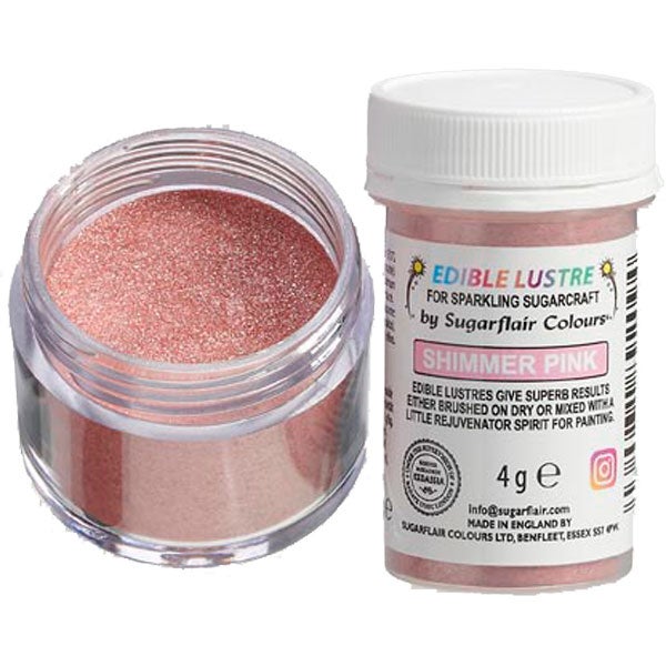 Sugarflair Eetbare Glanspoeder Glinsterend Roze 4g