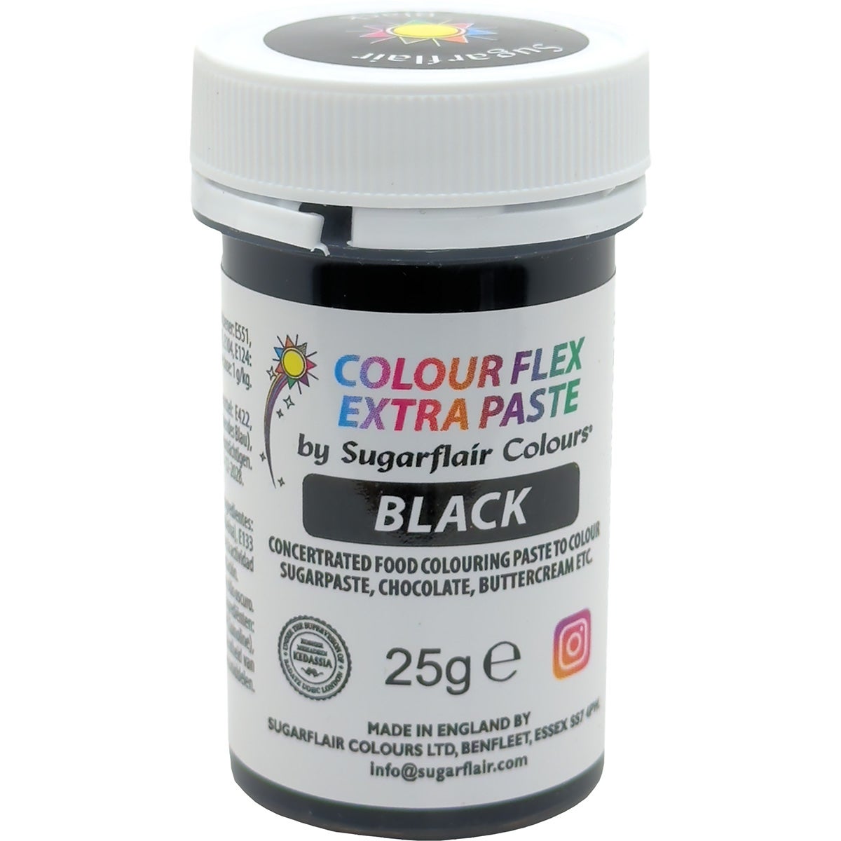 Sugarflair Colourflex Extra Paste Black - 25g