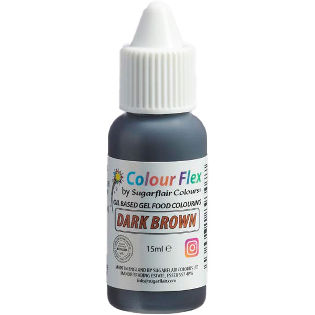 Sugarflair Colourflex Donker Bruin 15ml