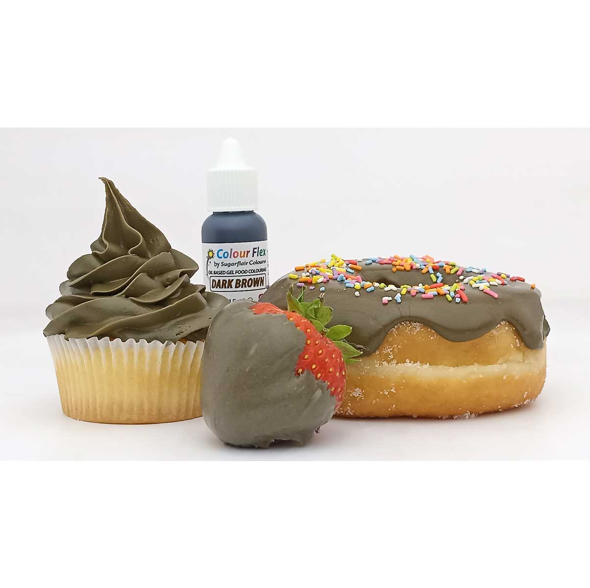 Sugarflair Colourflex Donker Bruin 15ml