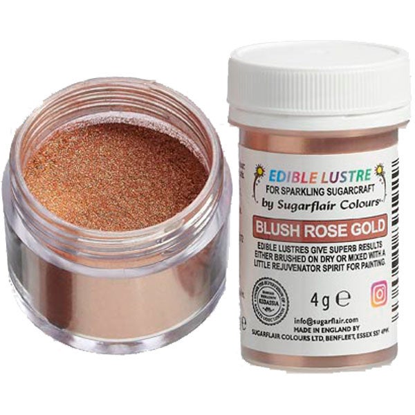 Sugarflair Eetbare Glanspoeder Blush Rosé Goud, 4g
