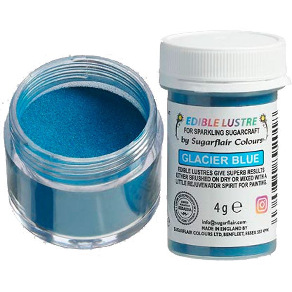 Sugarflair Eetbare Glanspoeder Glacier Blue, 4g