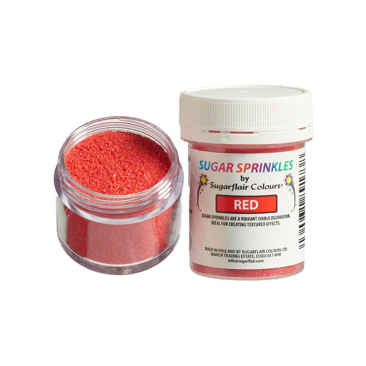 Sugarflair Sugar Sprinkles Rood - 40g