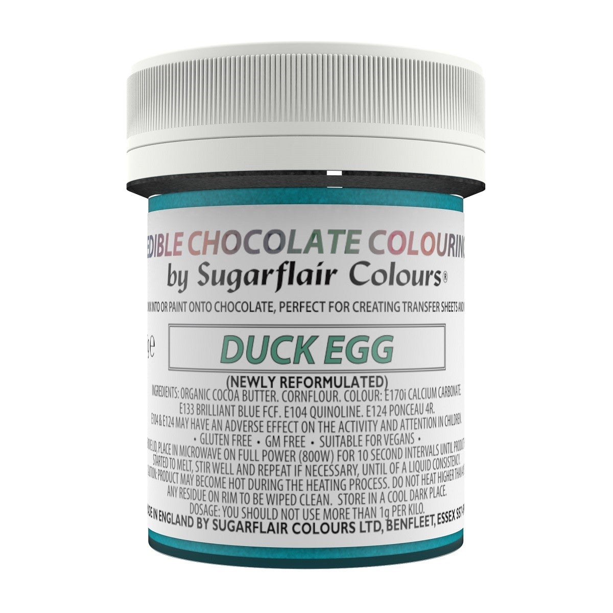 Sugarflair Chocolade Kleurstof Blauwgroen 35g