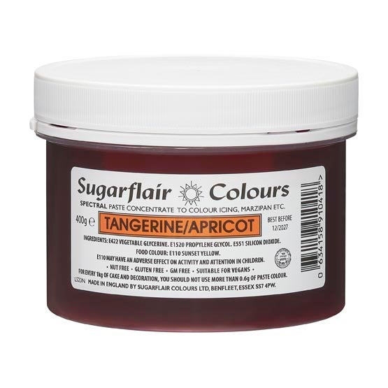 Sugarflair Eetbare Kleurstof Pasta Mandarijn/Abrikoos 400g