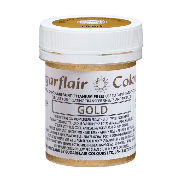 Sugarflair Chocolade Verf Goud 35g