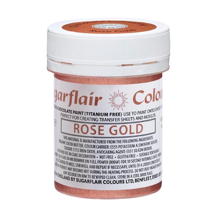 Sugarflair Chocolade Verf Rosé Goud 35g