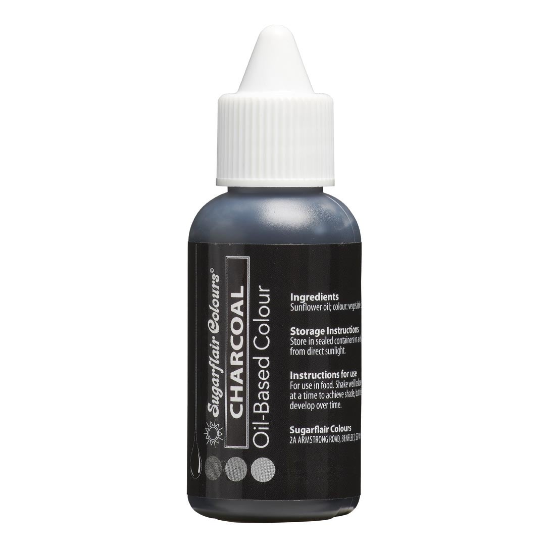 Sugarflair Kleurstof op Oliebasis - Houtskool 30ml