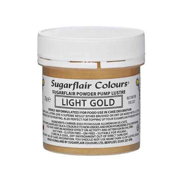 Sugarflair Pump Refill -Light Gold- 25g