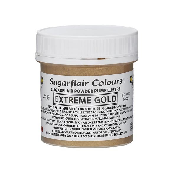 Sugarflair Pomp Spray Navulling Extreem Goud 25g