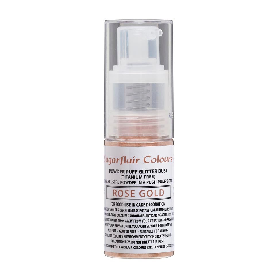 Sugarflair Pomp Spray Glitterpoeder Rosé Goud 10g