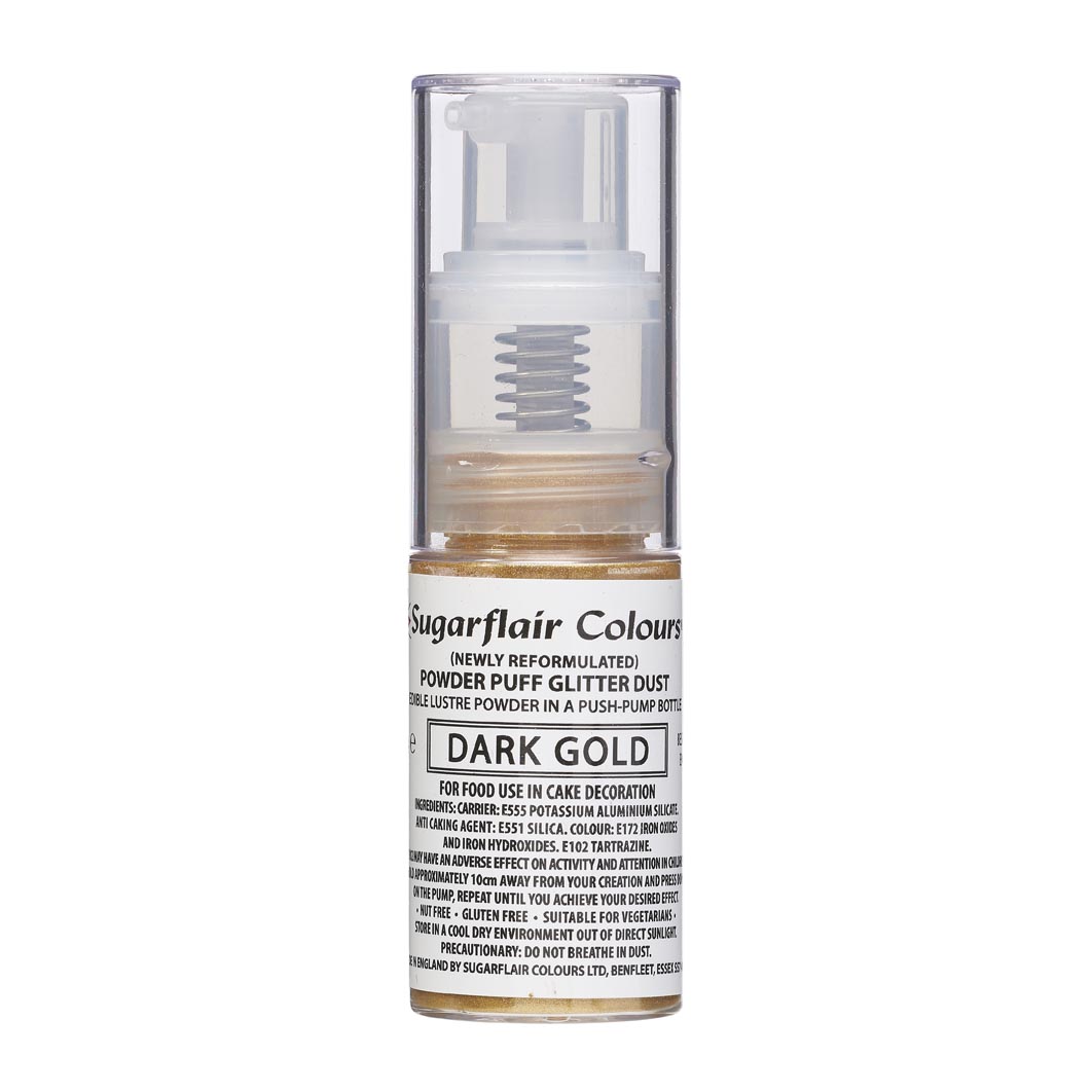 Sugarflair Pomp Spray Glitterpoeder Donkergoud