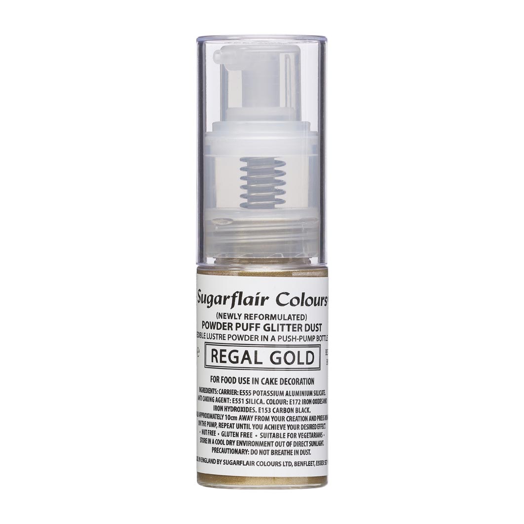 Sugarflair Pomp Spray Glitterpoeder Koninklijk Goud