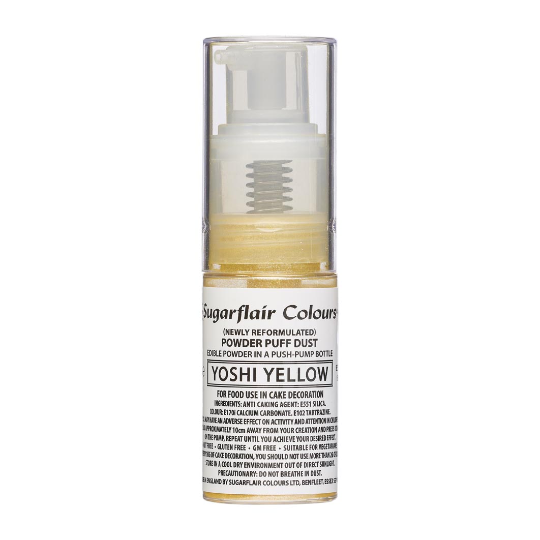 Sugarflair Pomp Spray Glitterpoeder Yoshi Yellow
