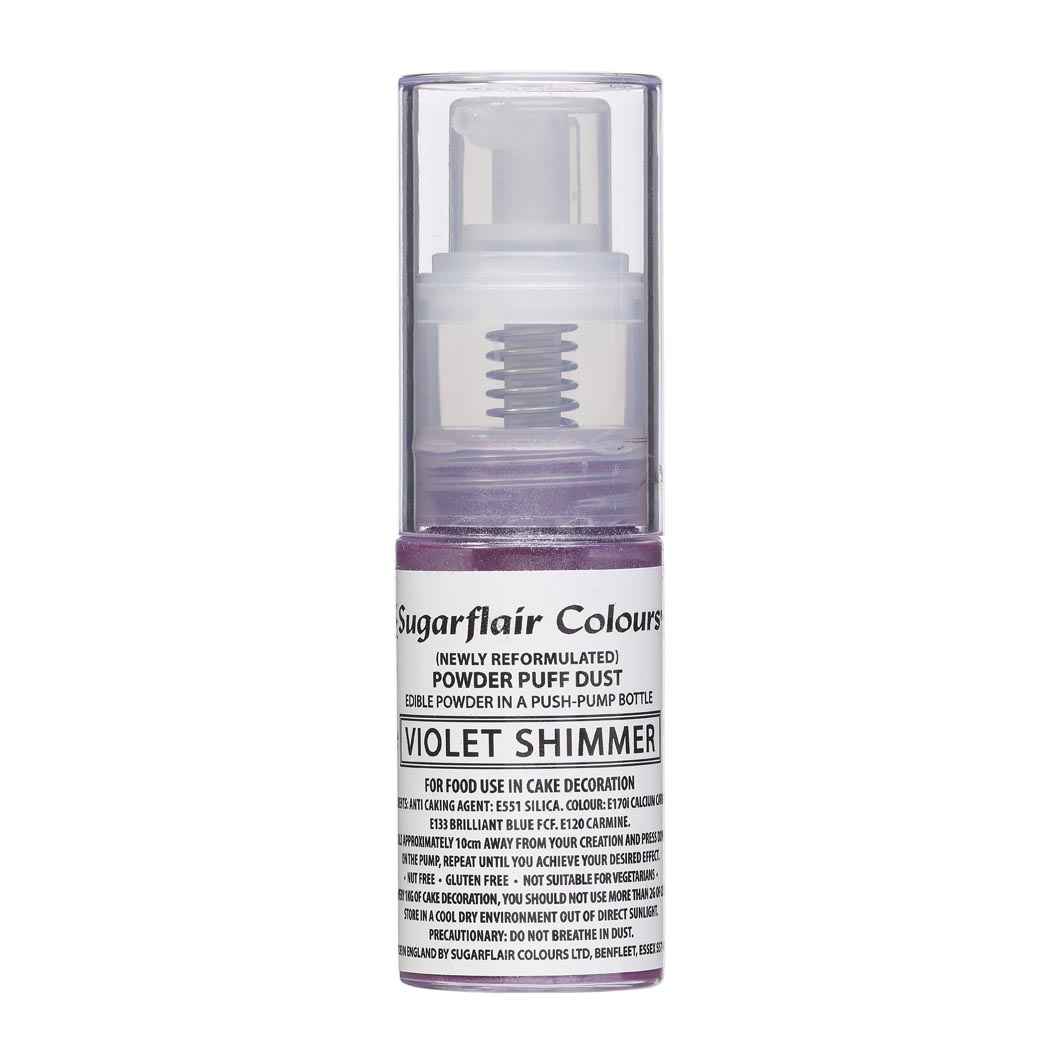 Sugarflair Pomp Spray Glitterpoeder Paars Glans