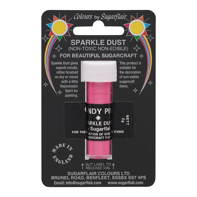 Sugarflair Niet Eetbare Glitterpoeder Roze 2g