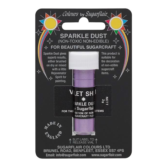Sugarflair Niet Eetbare Glitterpoeder Violet 2g