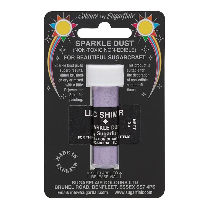 Sugarflair Niet Eetbare Glitterpoeder Lila 2g