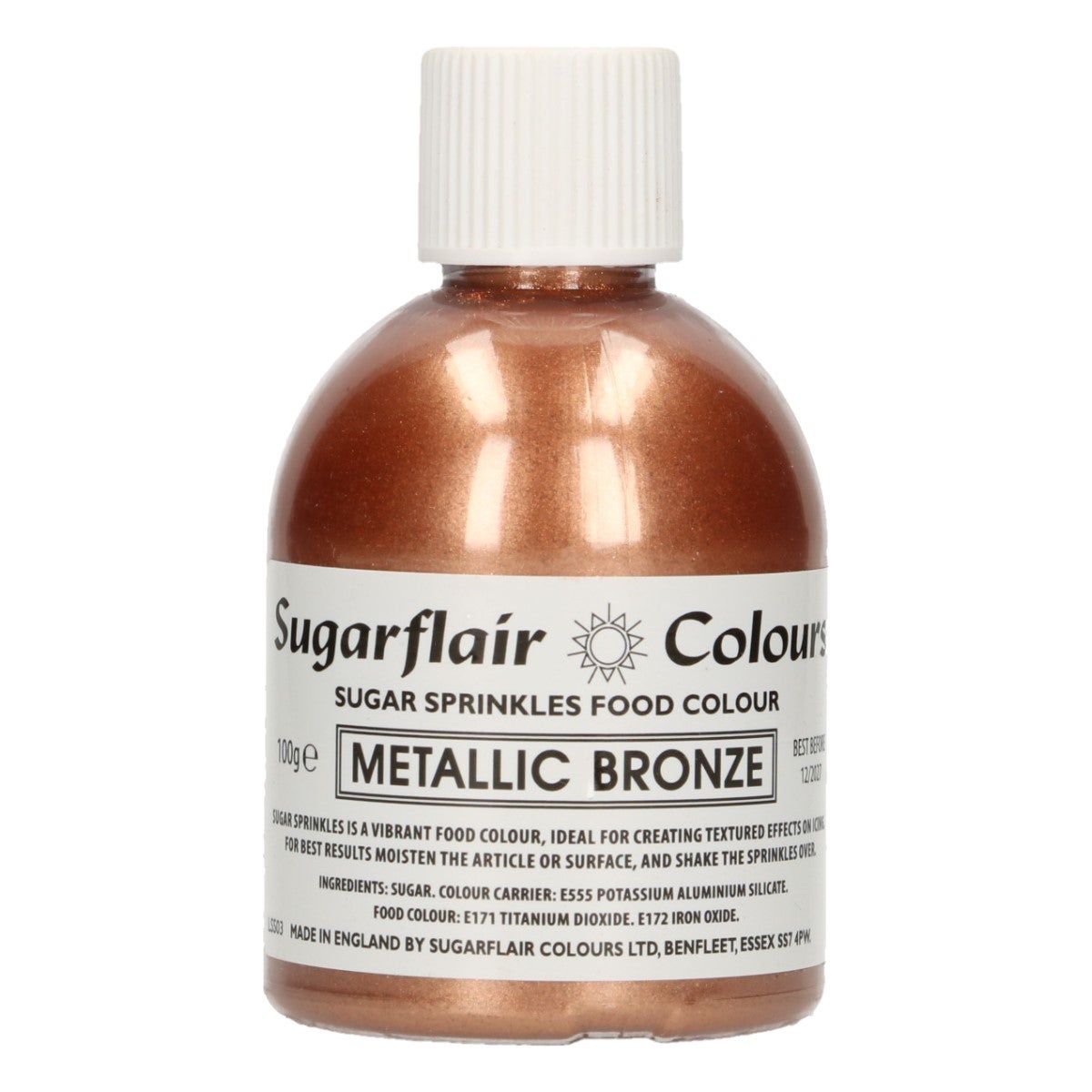 Sugarflair Gekleurde Suiker Metallic Brons 100g