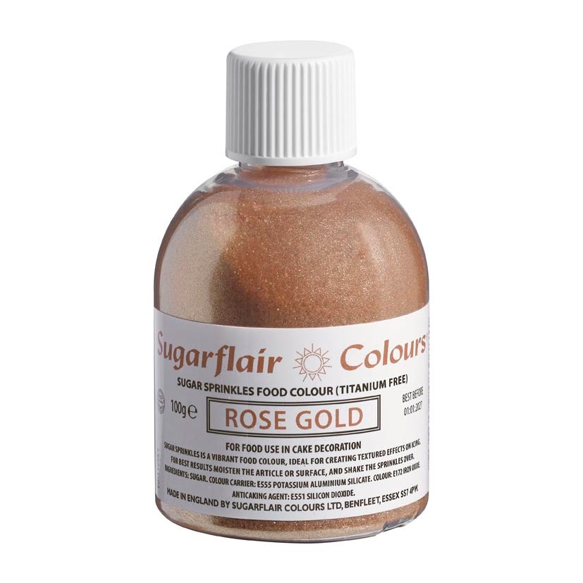 Sugarflair Gekleurde Suiker Rosé Goud 100g