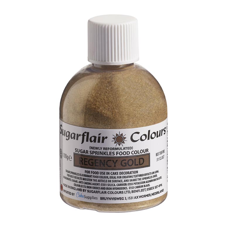Sugarflair Gekleurde Suiker Regency Gold 100g