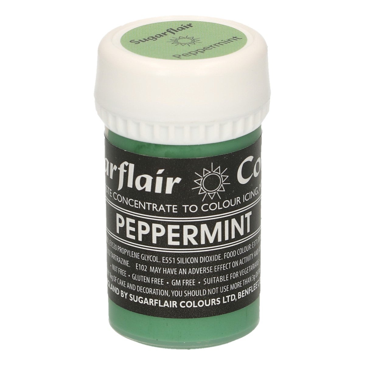 Sugarflair Eetbare Kleurstof Pasta Pepermunt Groen 25g