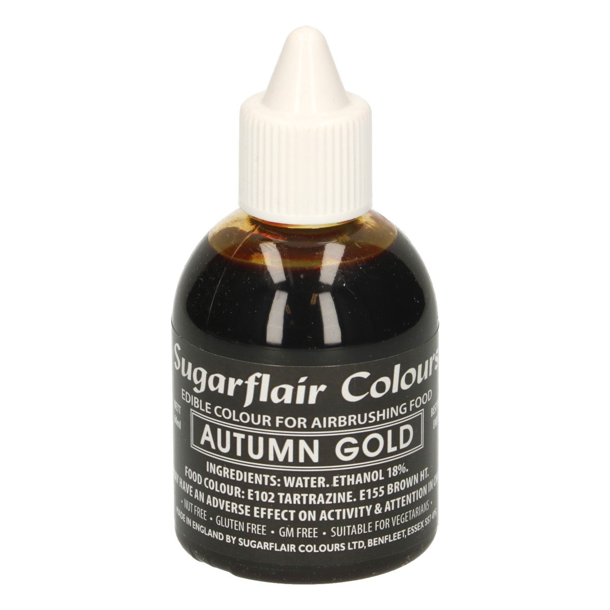 Sugarflair Airbrush Kleurstof Herfstgoud 60ml