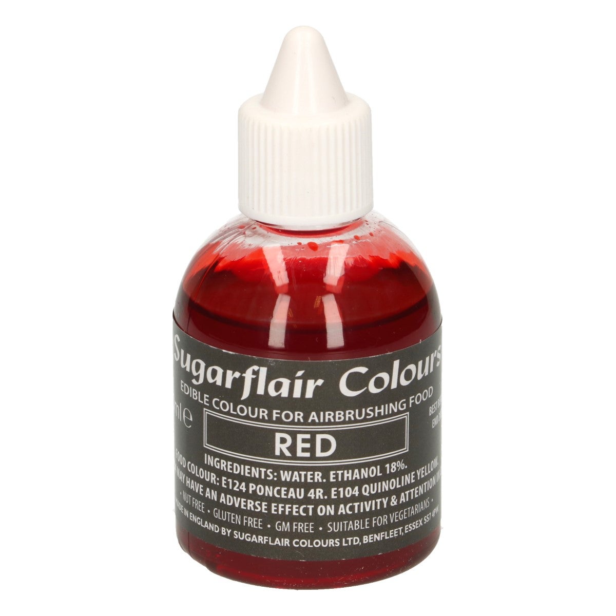 Sugarflair Airbrush Kleurstof Rood 60ml